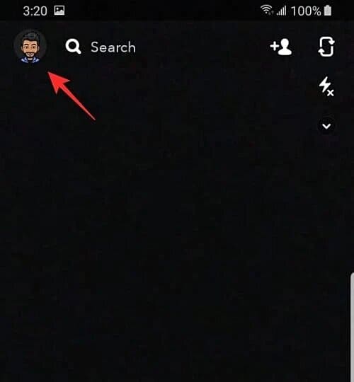 Click on the profile picture available in the top left corner