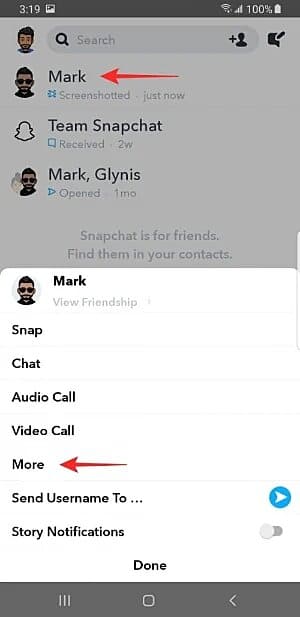 Search for the person