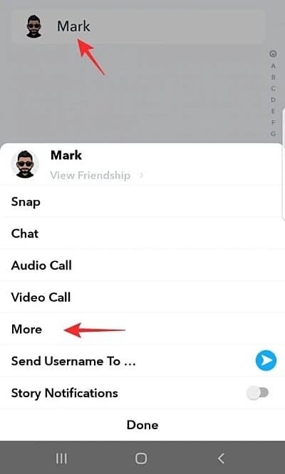 Tap on the More option