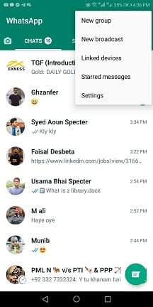 Go to settings by tapping on the option