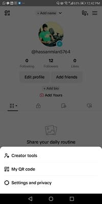 Settings and Privacy