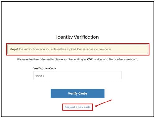 Verification Code Expired