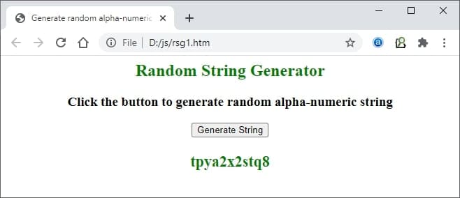 Create Random Strings